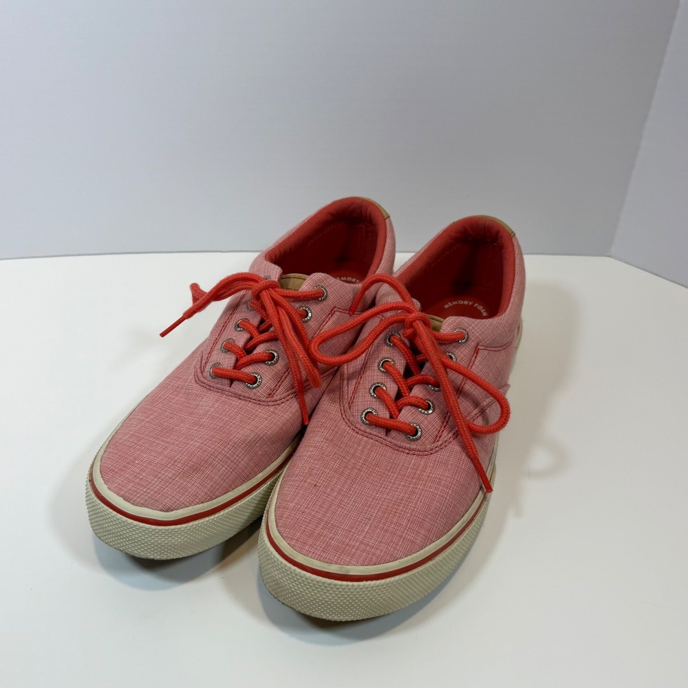 Sperry Top-Sider Mens Striper II CVO Red Slub Canvas Sneakers STS24410 Size 9.5
